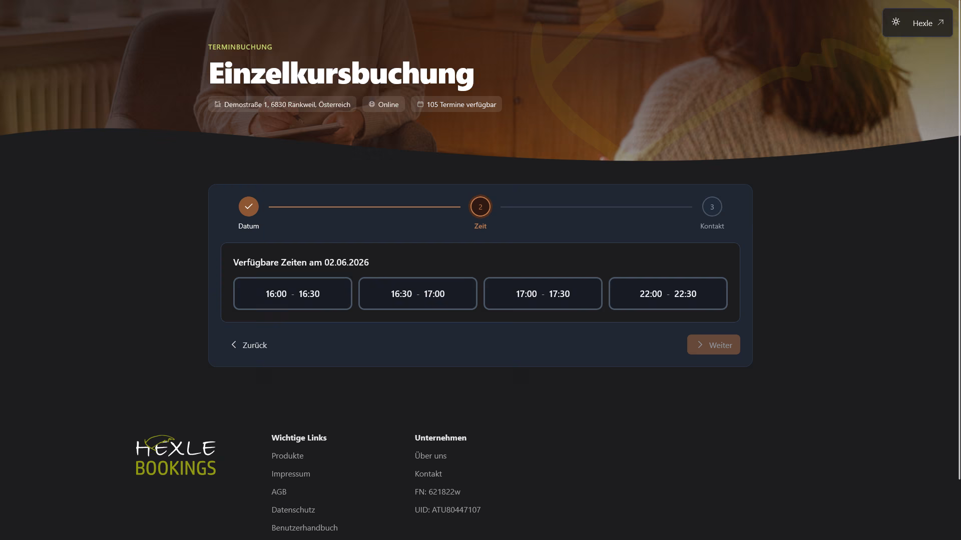 Online Terminbuchungen annehmen