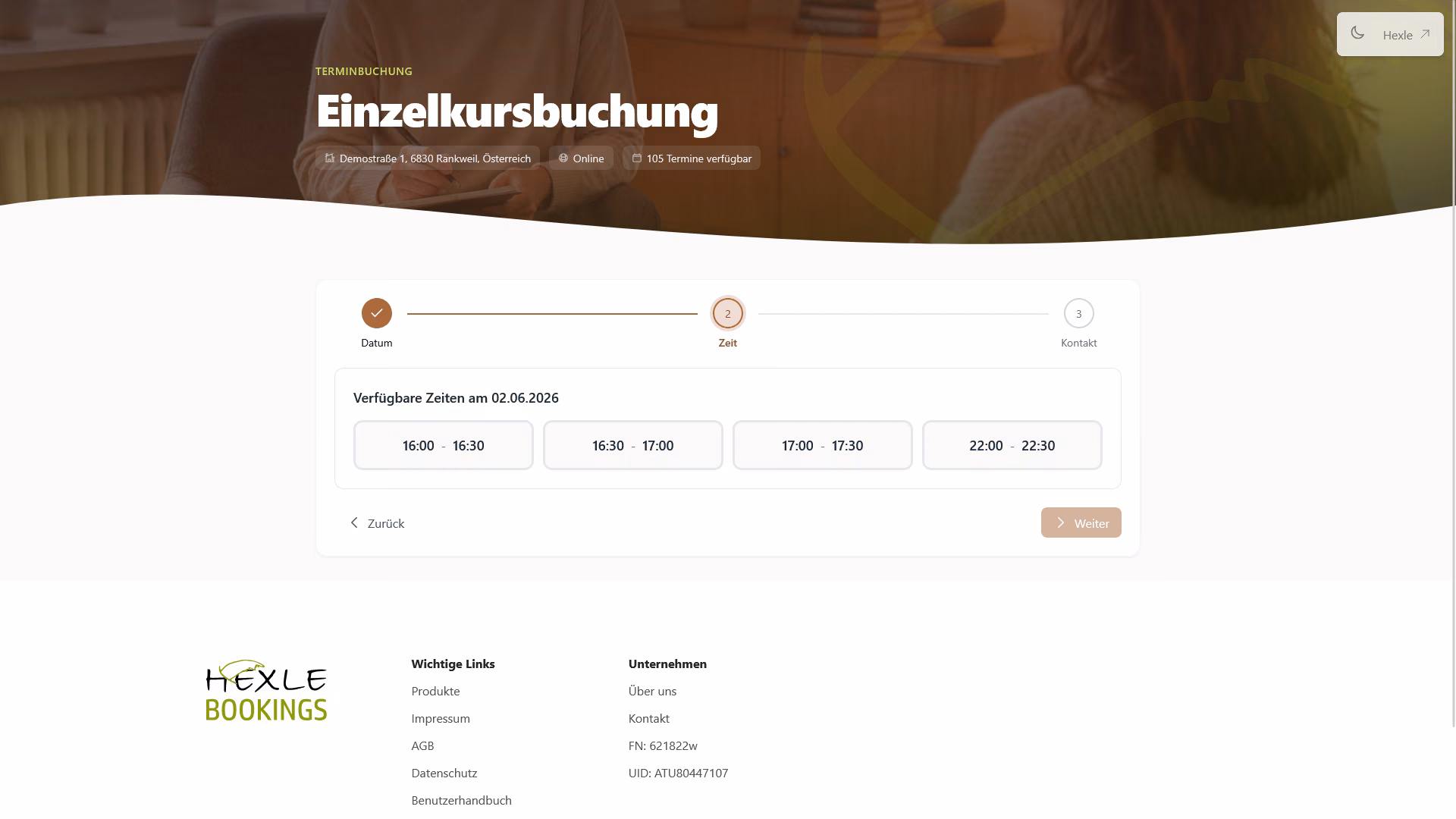 Online Terminbuchungen annehmen