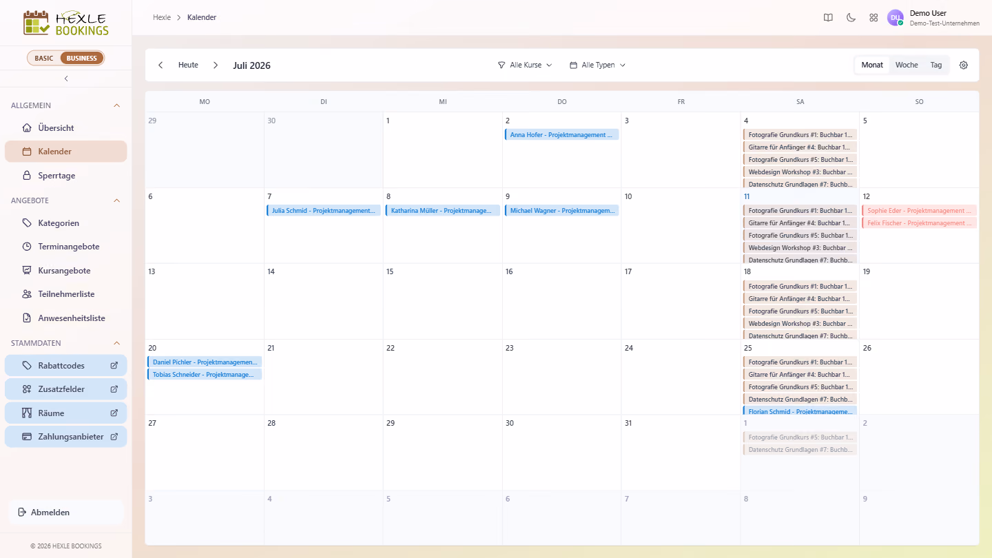 Ein Kalender für alle Termine