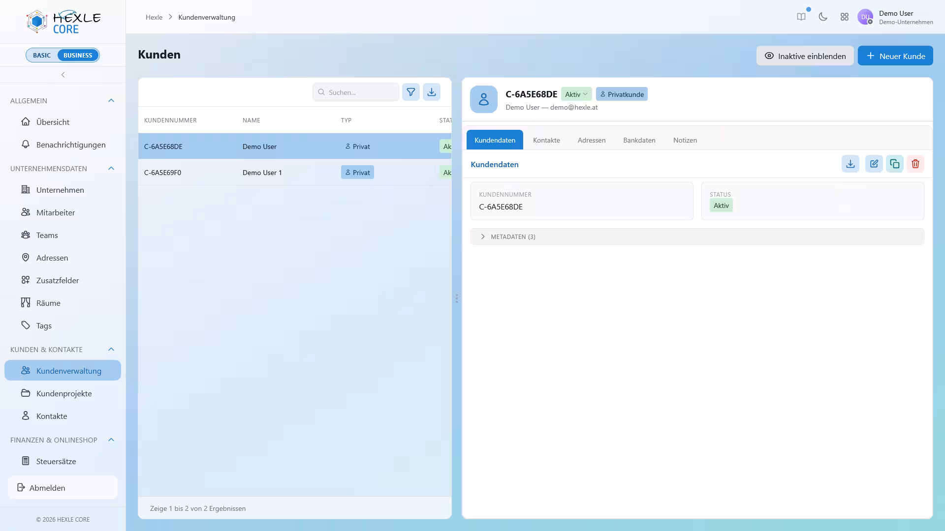 Kunden & Kontakte
