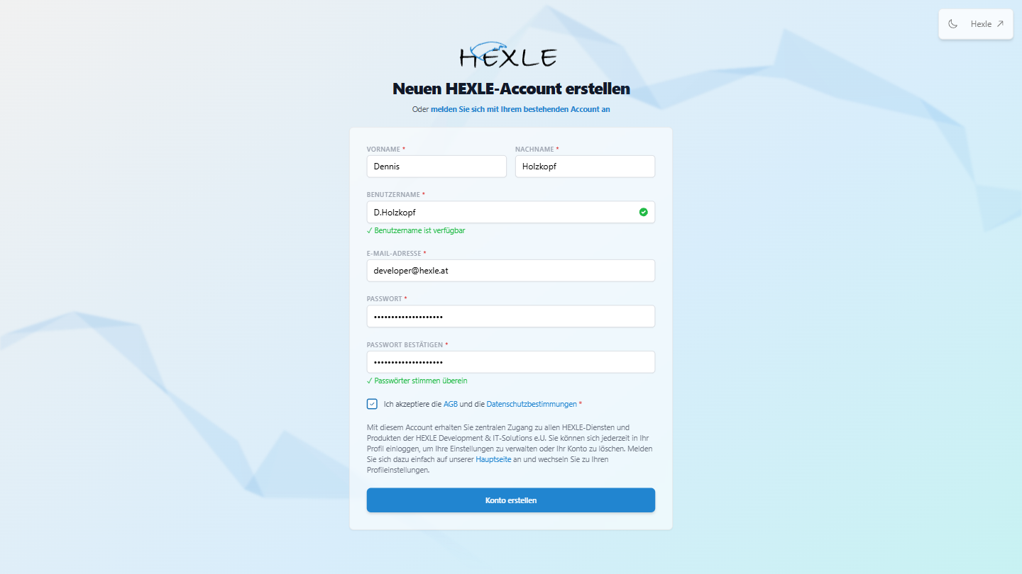 Registrierungsformular