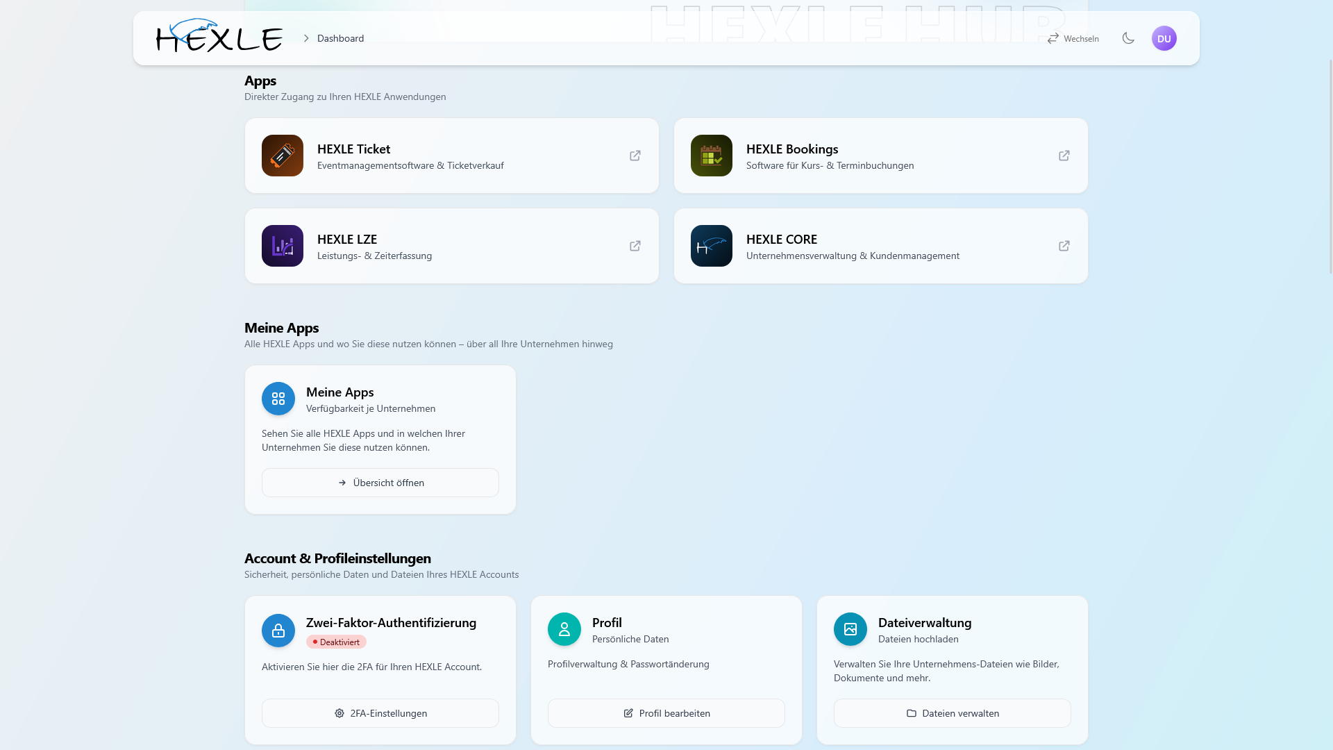 SCREENSHOT: App-Kachel zum Öffnen einer HEXLE App