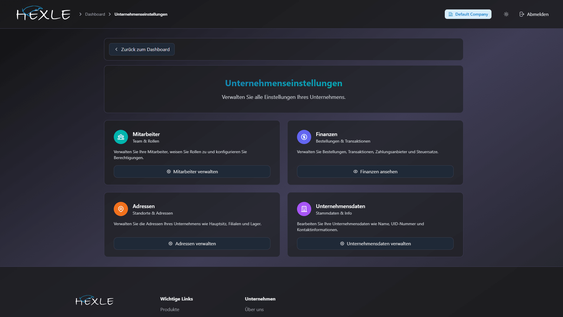 Core_Unternehmenseinstellungen