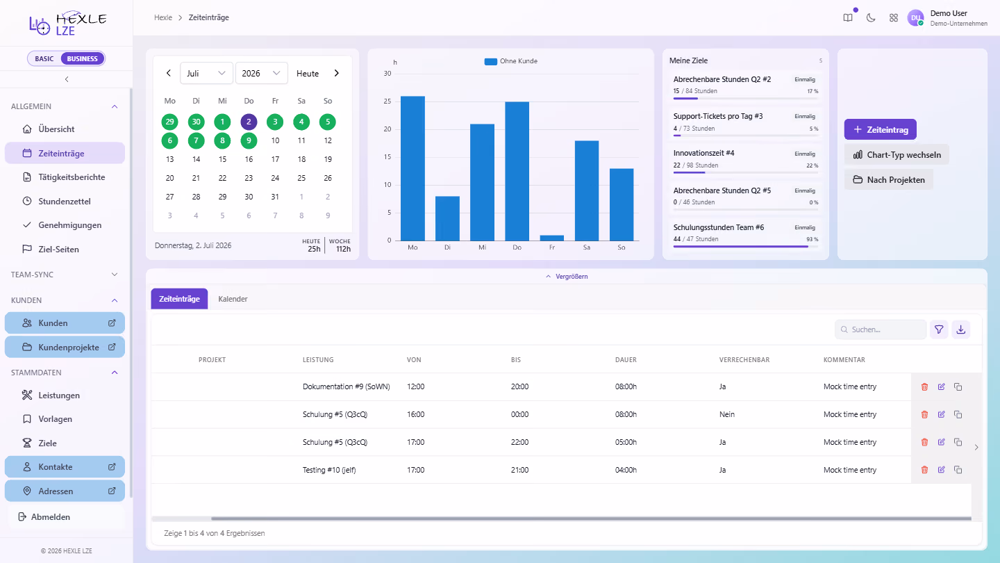 Clear time tracking